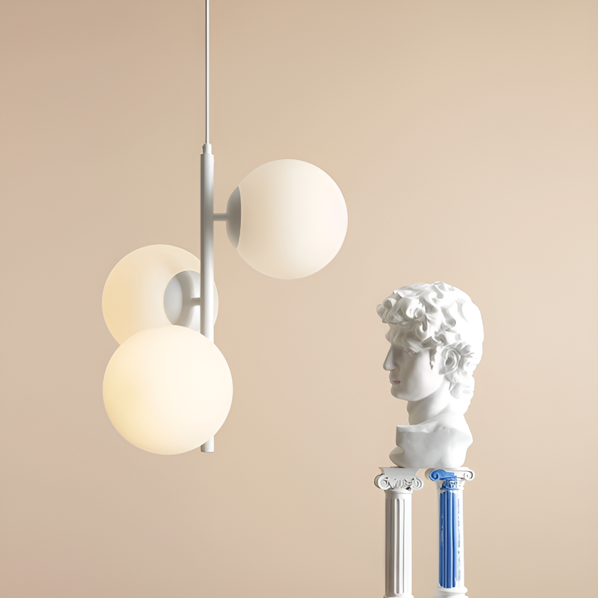 Hängelampe FINN TRIO weiß