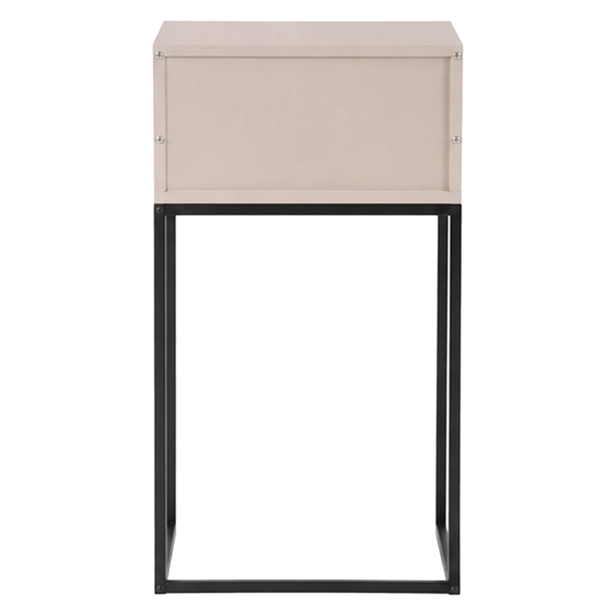 Nachtkastje ZOLA beige met zwarte basis