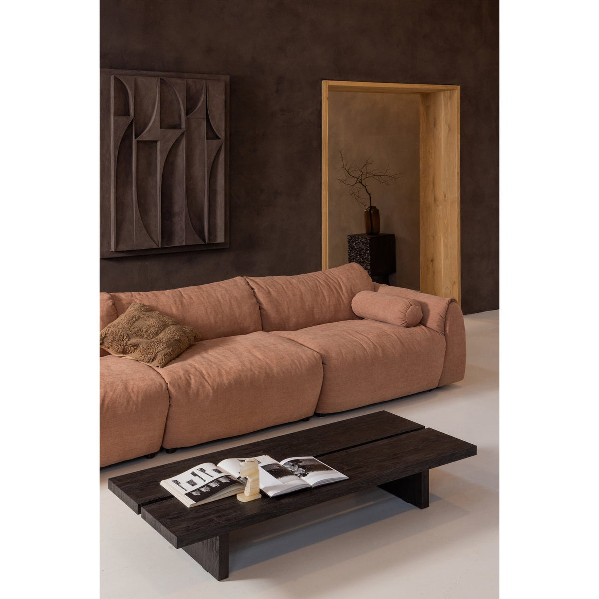 Sofa 3-zits BAGGY bruine chenille
