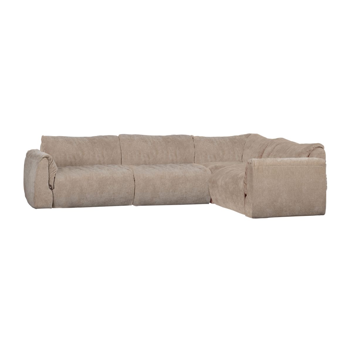Narożnik BAGGY prawostronny szenil 3D piaskowy – Woood