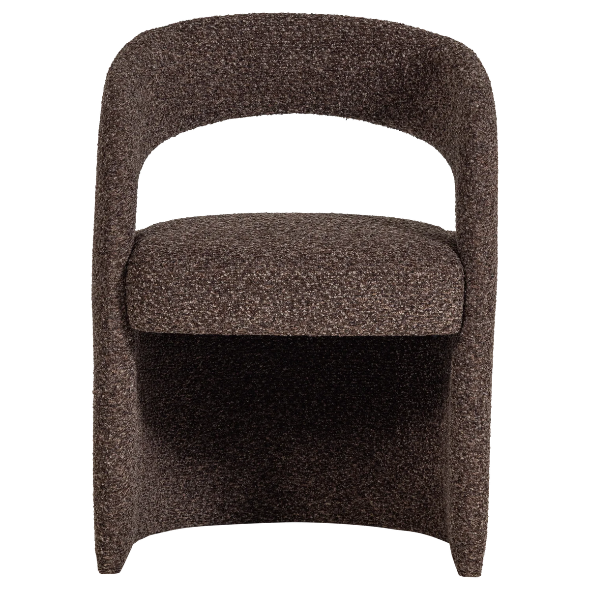 Stoel LANOR donkerbruin boucle