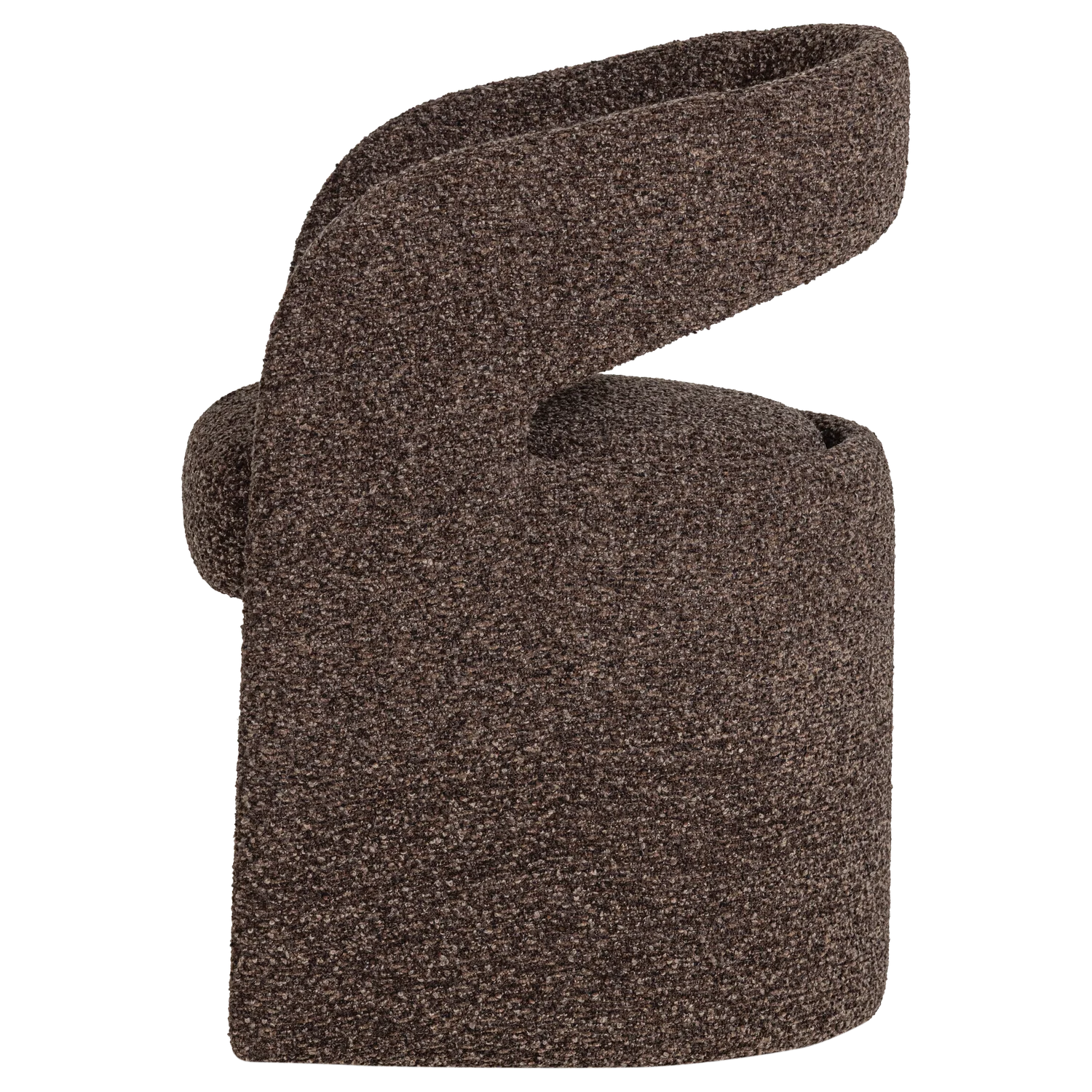 Stoel LANOR donkerbruin boucle
