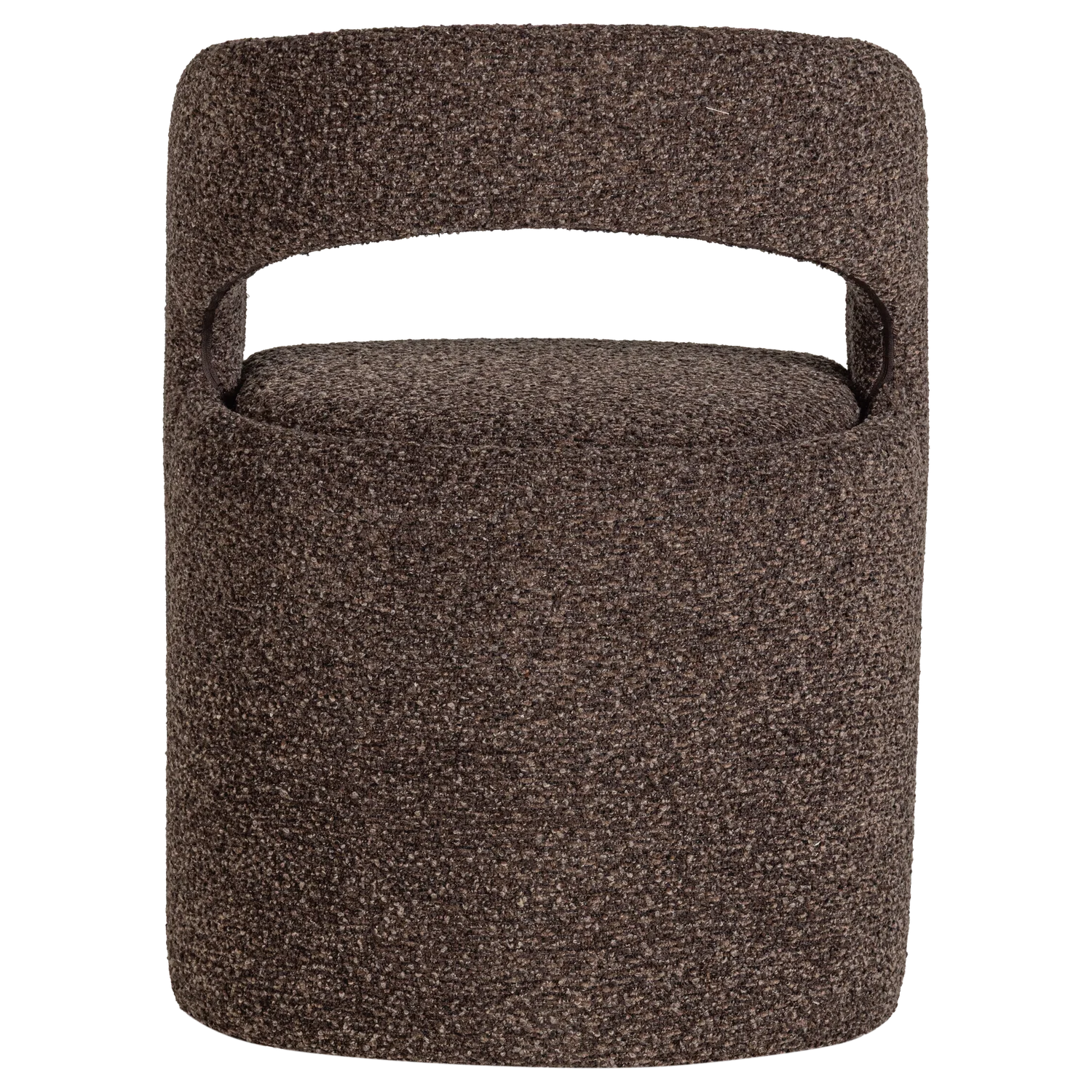 Stoel LANOR donkerbruin boucle