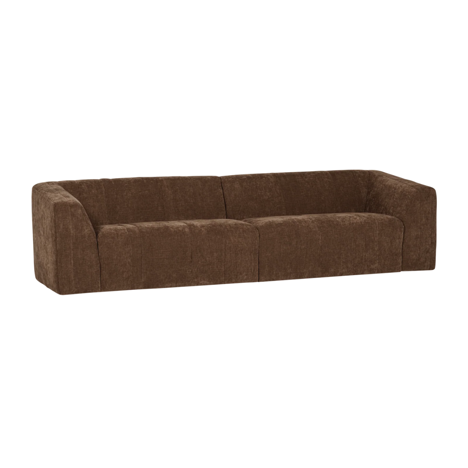 Sofa 4-persoons OMAIRE bruin chenille