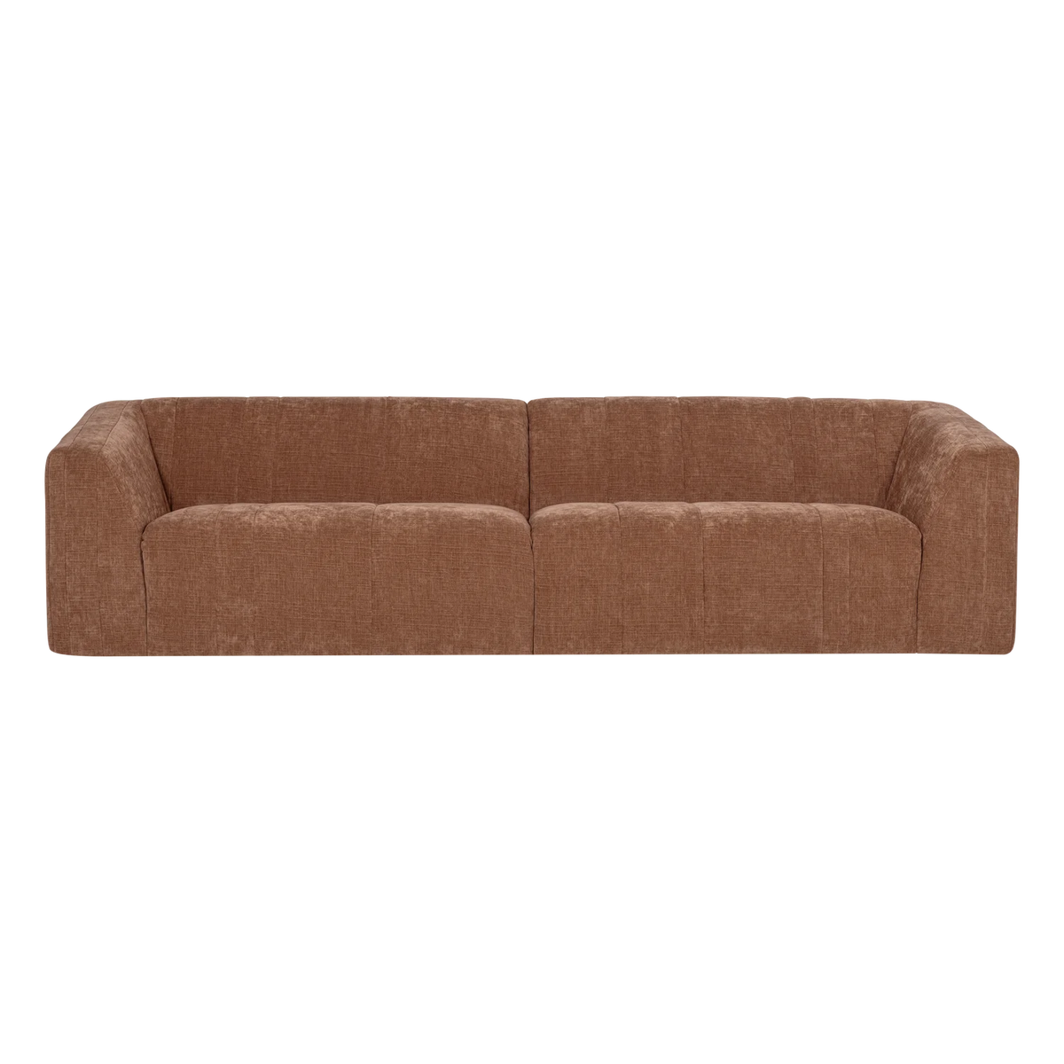 Sofa voor 4 personen OMAIRE roestbruin chenille