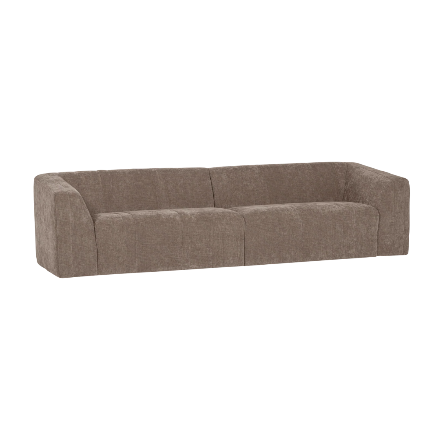 Sofa voor 4 personen OMAIRE taupe chenille