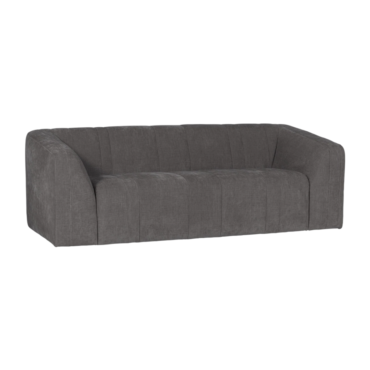 Sofa 2-zits OMAIRE grijs chenille