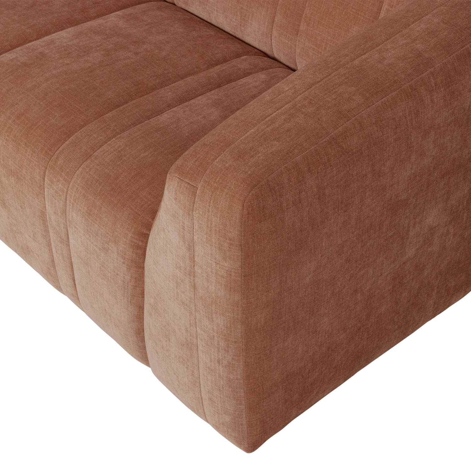 Sofa 2-zits OMAIRE roestbruin chenille