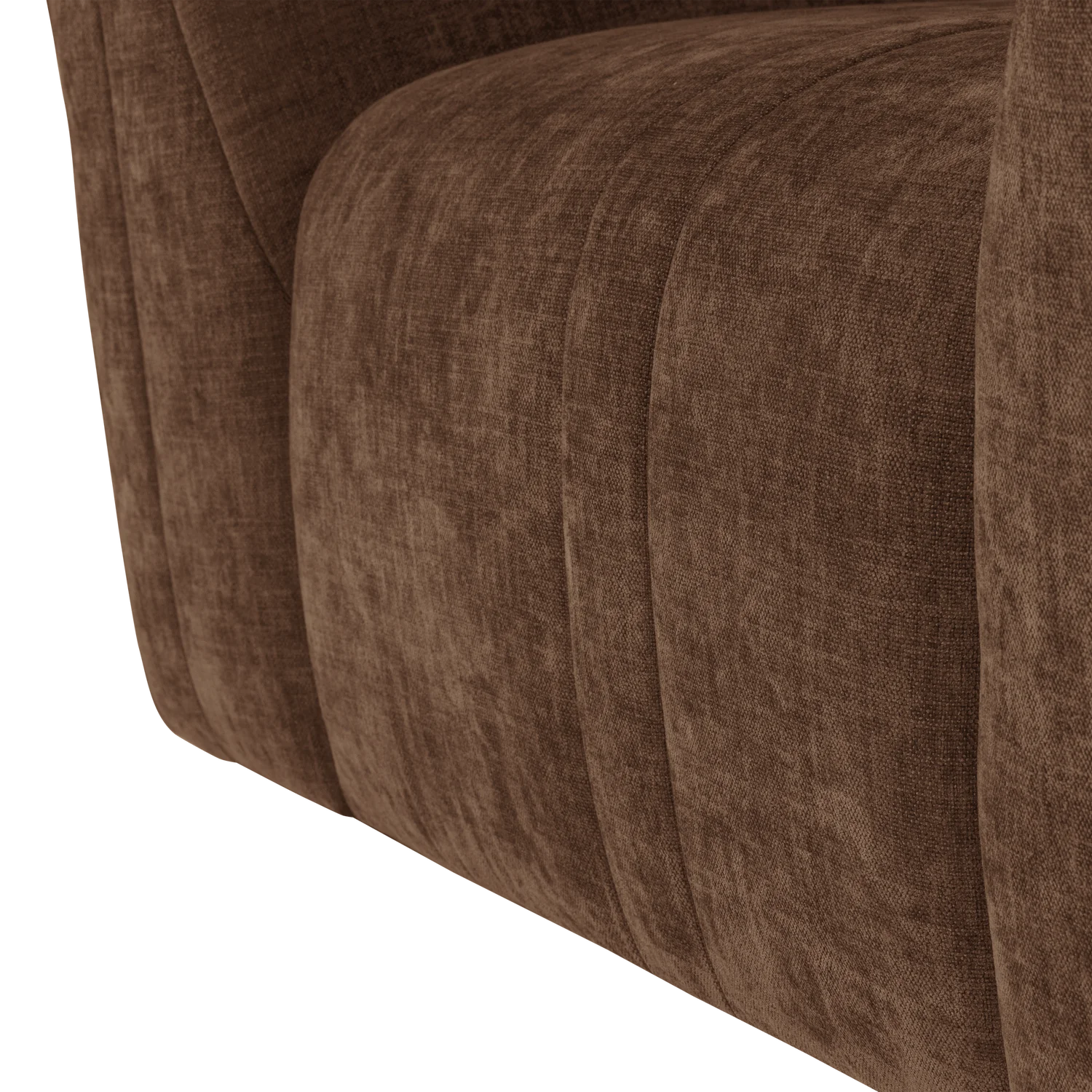 Fauteuil OMAIRE bruin chenille