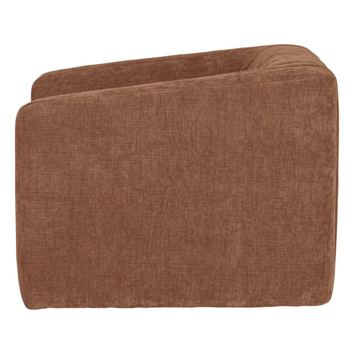 Fauteuil OMAIRE roestbruin chenille