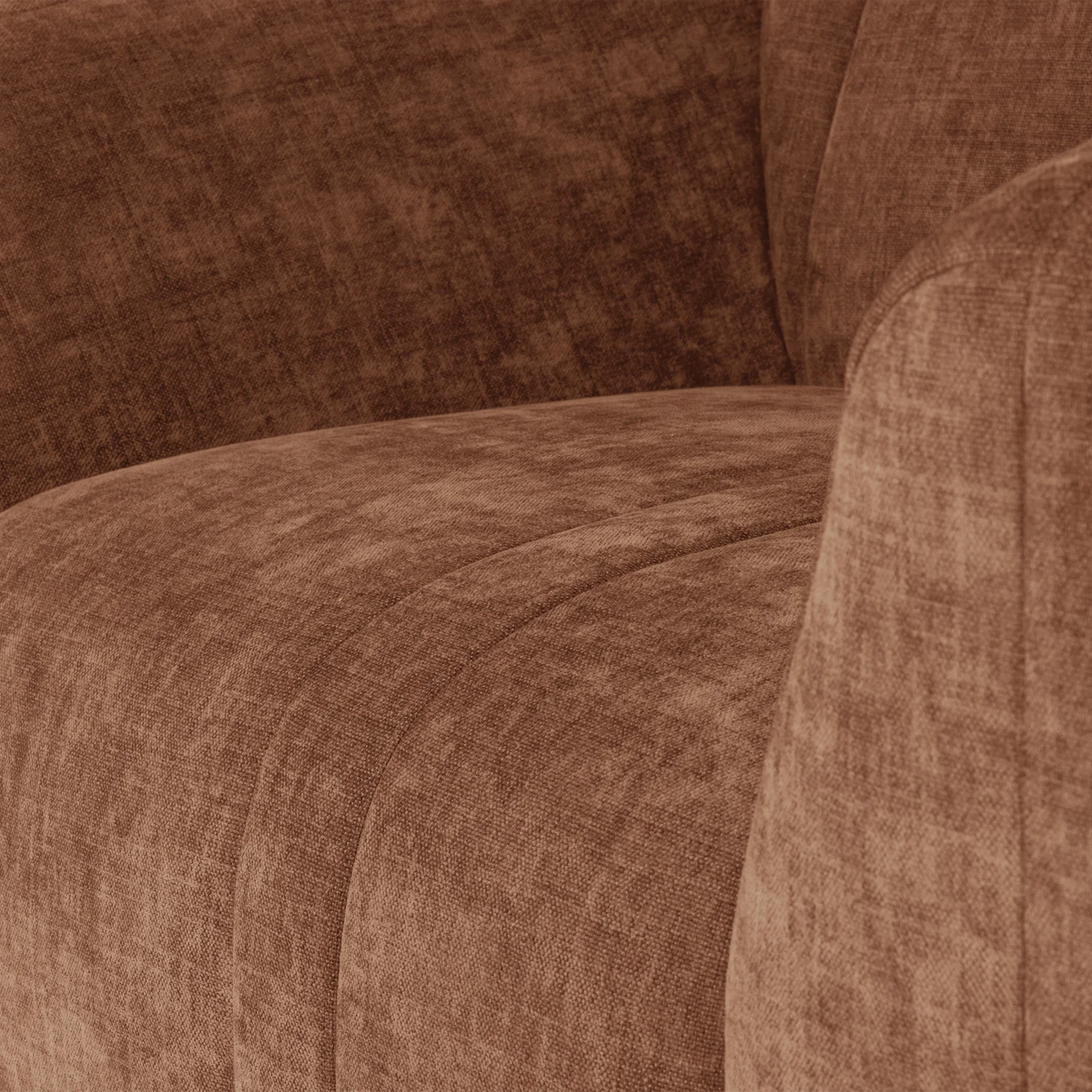 Fauteuil OMAIRE roestbruin chenille