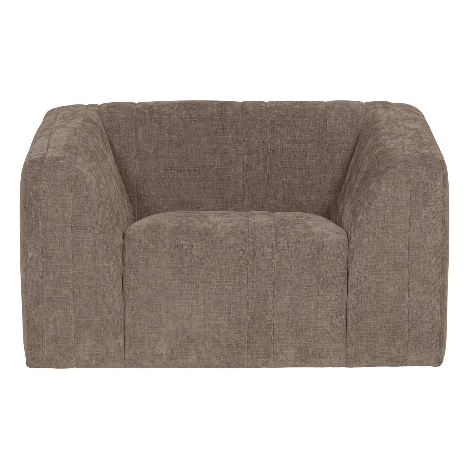 Omaire fauteuil taupe chenille