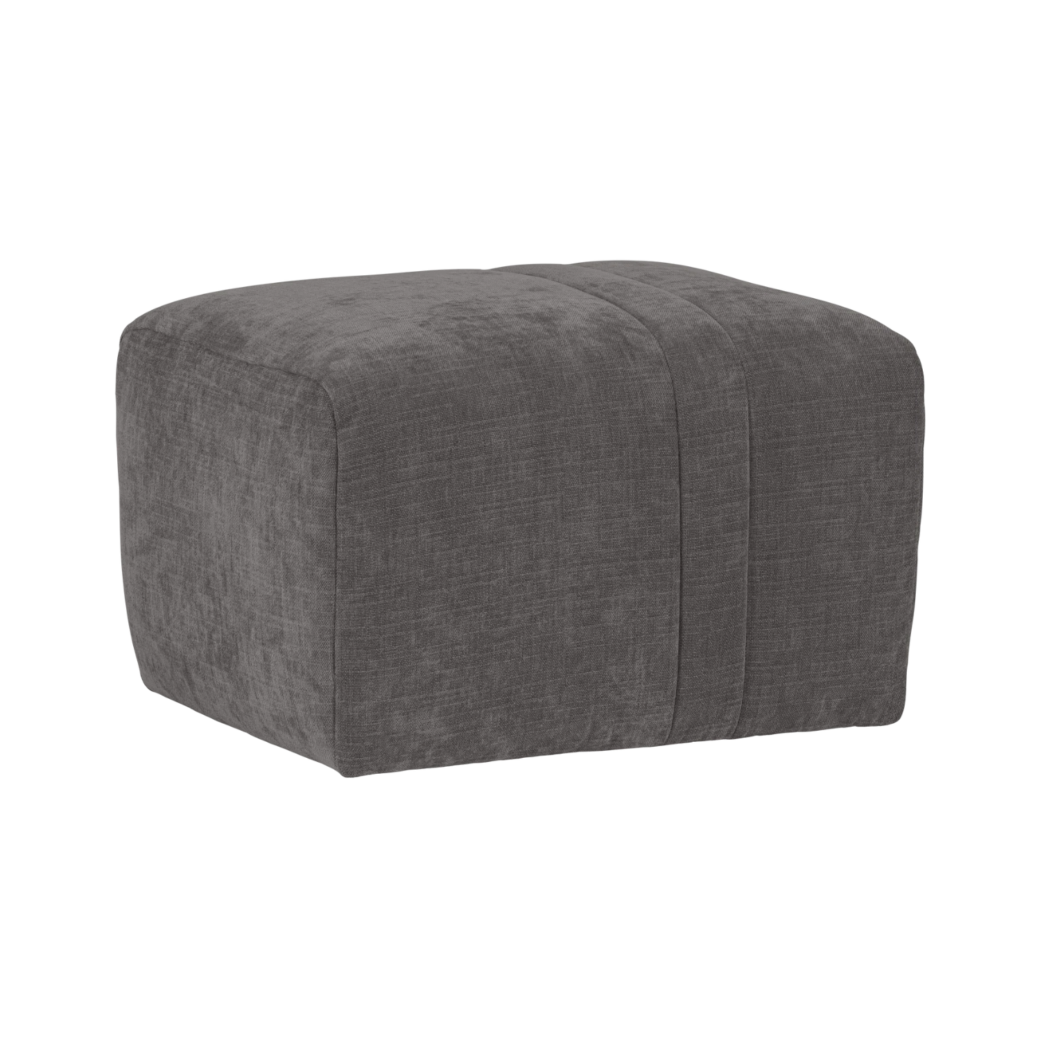Puf OMAIRE grijs chenille