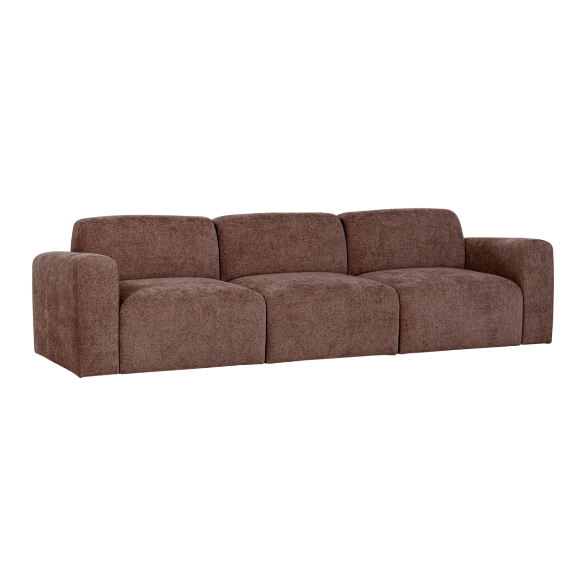 Sofa 3-zits UMINA roze-bruin chenille