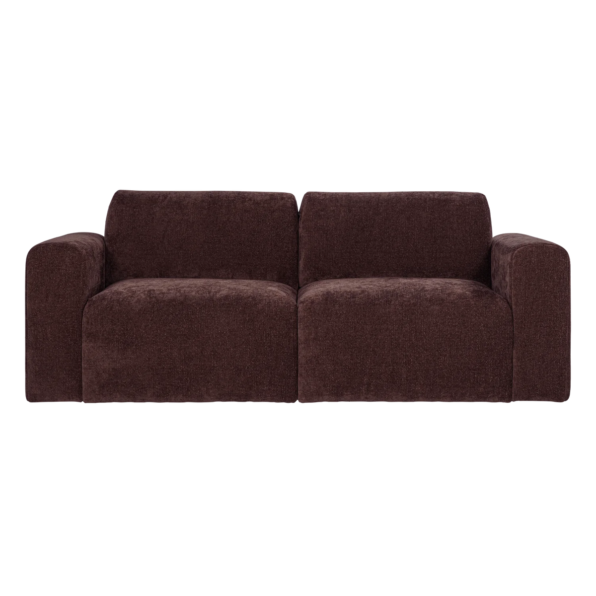 Sofa 2-zits UMINA donker bordeaux chenille