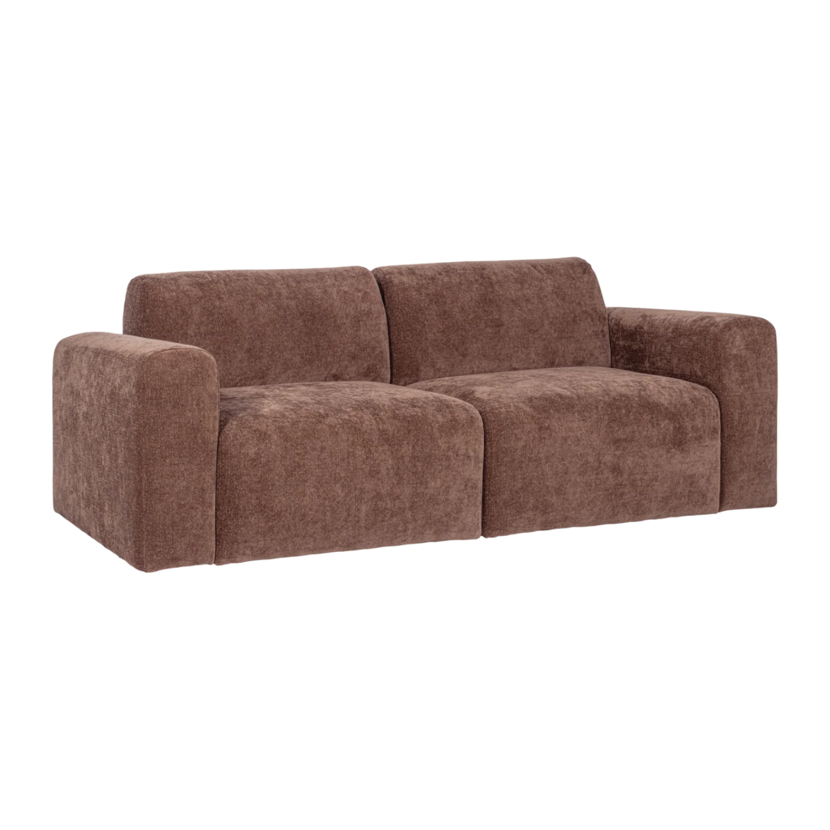 Sofa 2-zits UMINA roze-bruin chenille