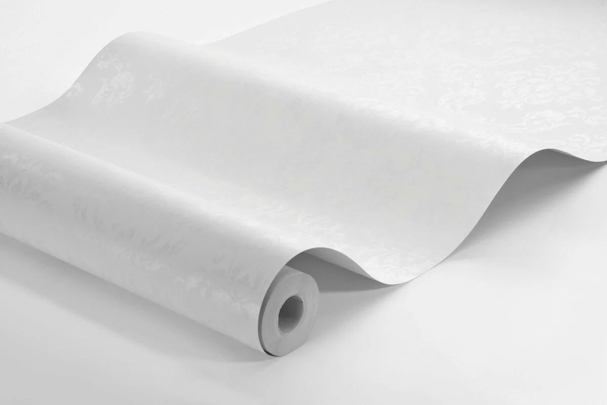 Vliesbehang met medaillons OTTILIA wit met zilver