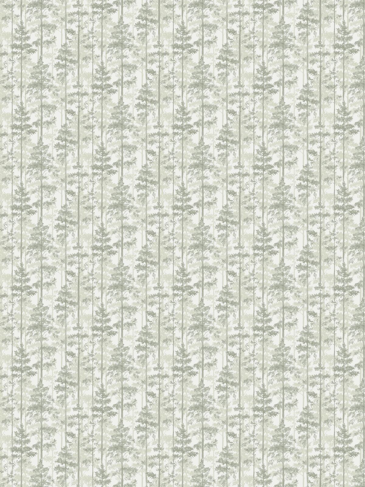 Non-woven paper wallpaper with a plant pattern RONJA light green