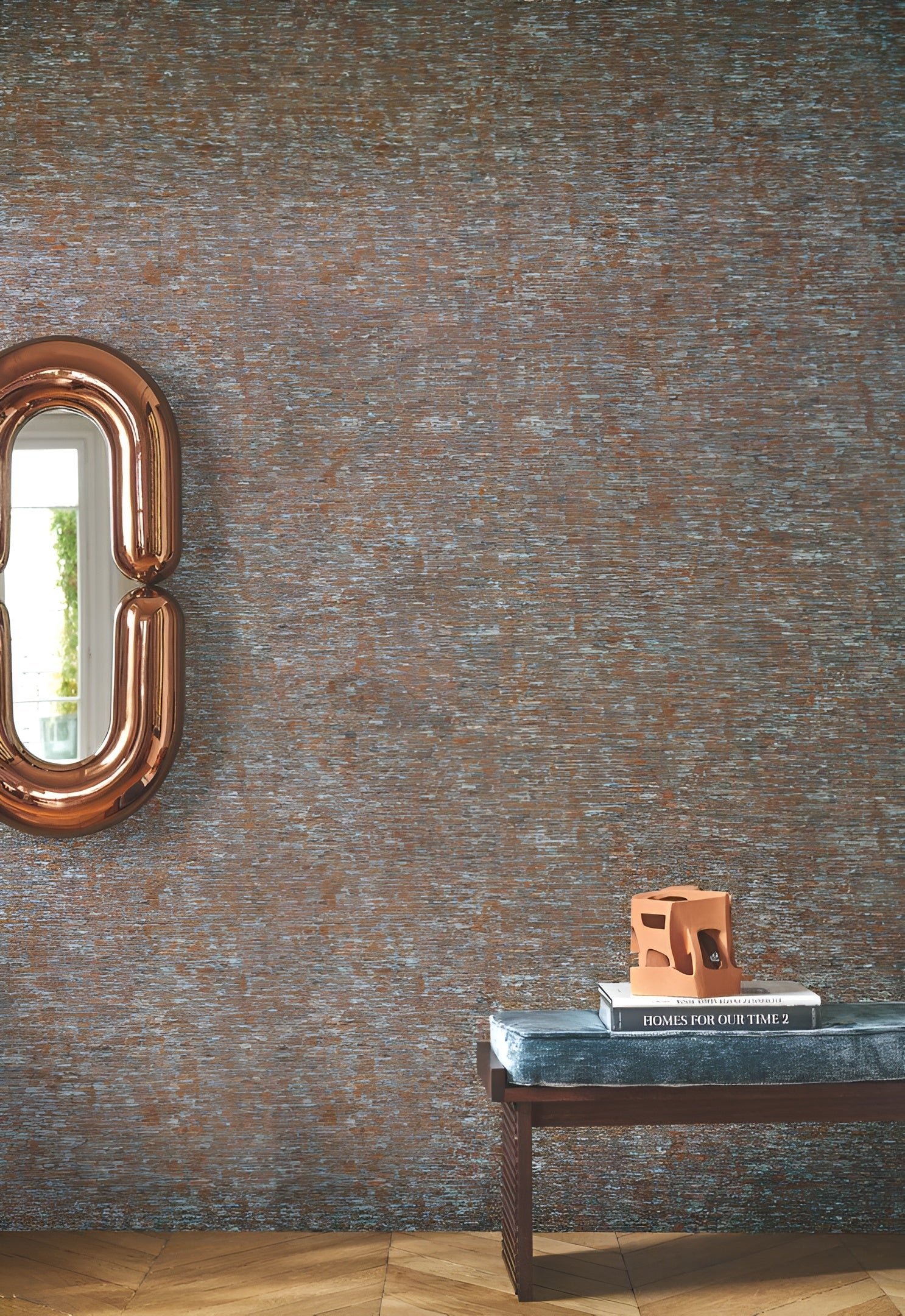 Structuurtextielbehang ARTOIS - MARINE donkerblauw