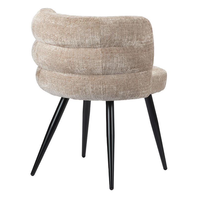 Stoel CLOUD crème beige met zwarte basis
