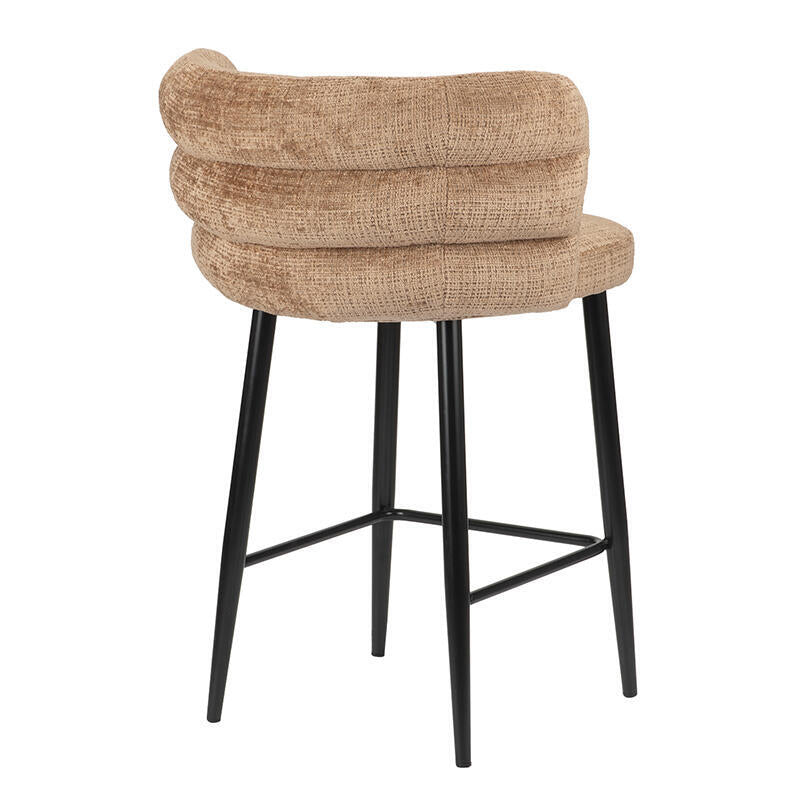 Hocker CLOUD karamel met zwarte basis