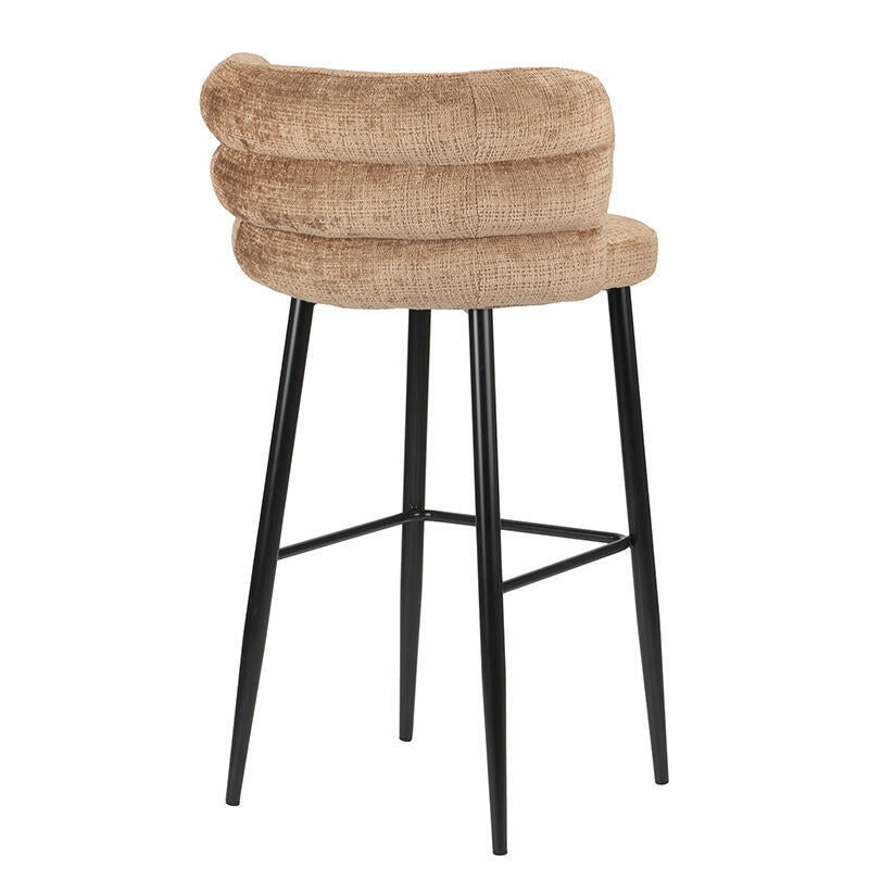Hocker CLOUD karamel met zwarte basis