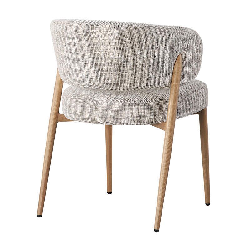 Stuhl FUJI grau-beige mit Holzgestell