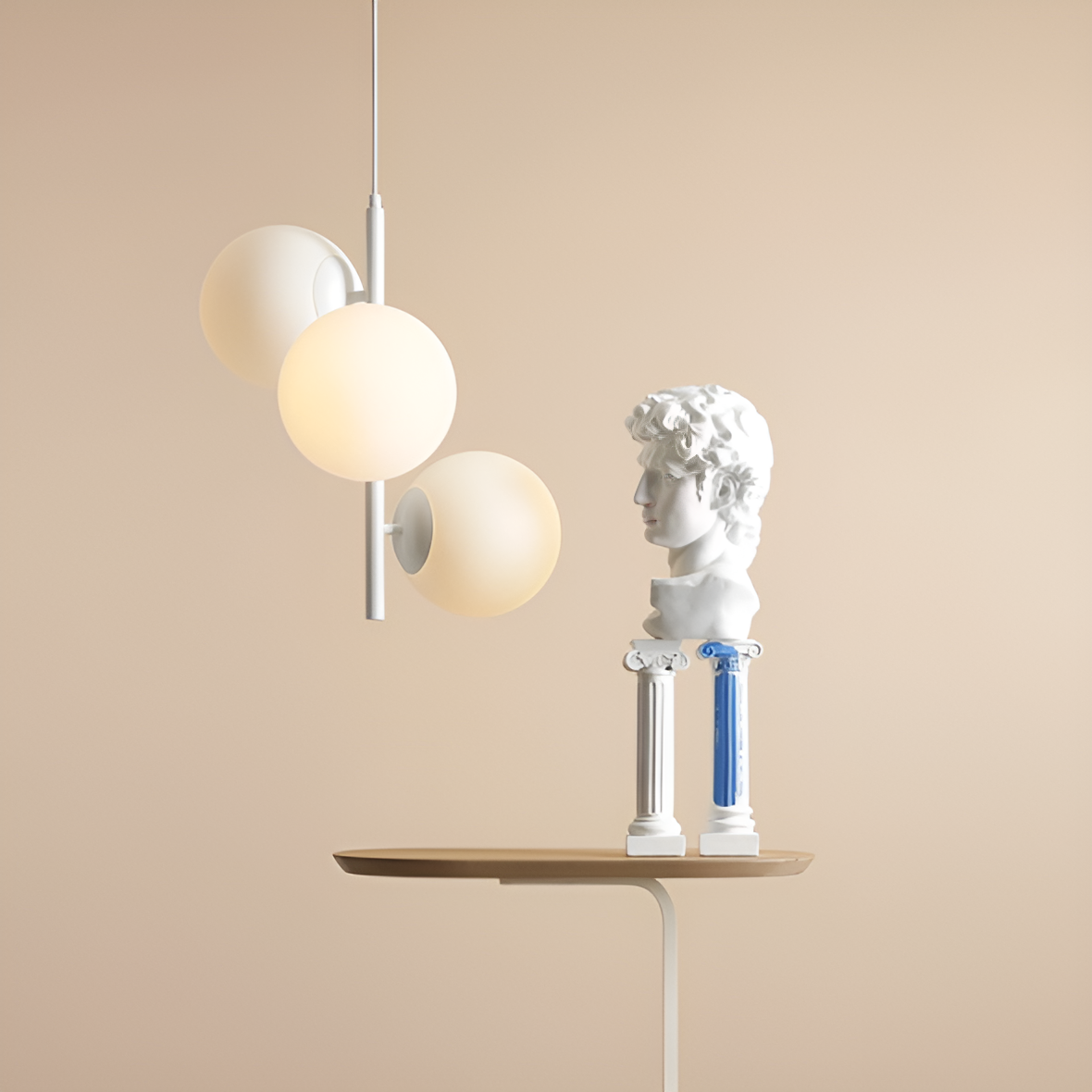 Hängelampe FINN TRIO weiß