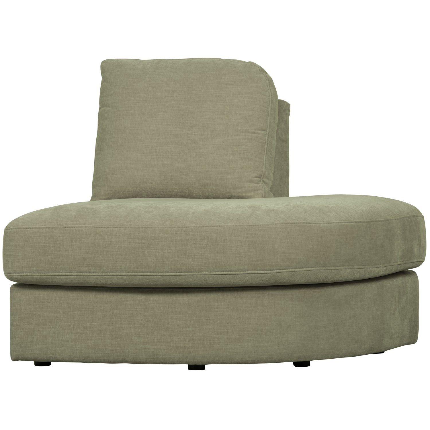 Sofa FAMILY - moduł otwarty prawostronny zielony do salonu – styl minimalistyczny
