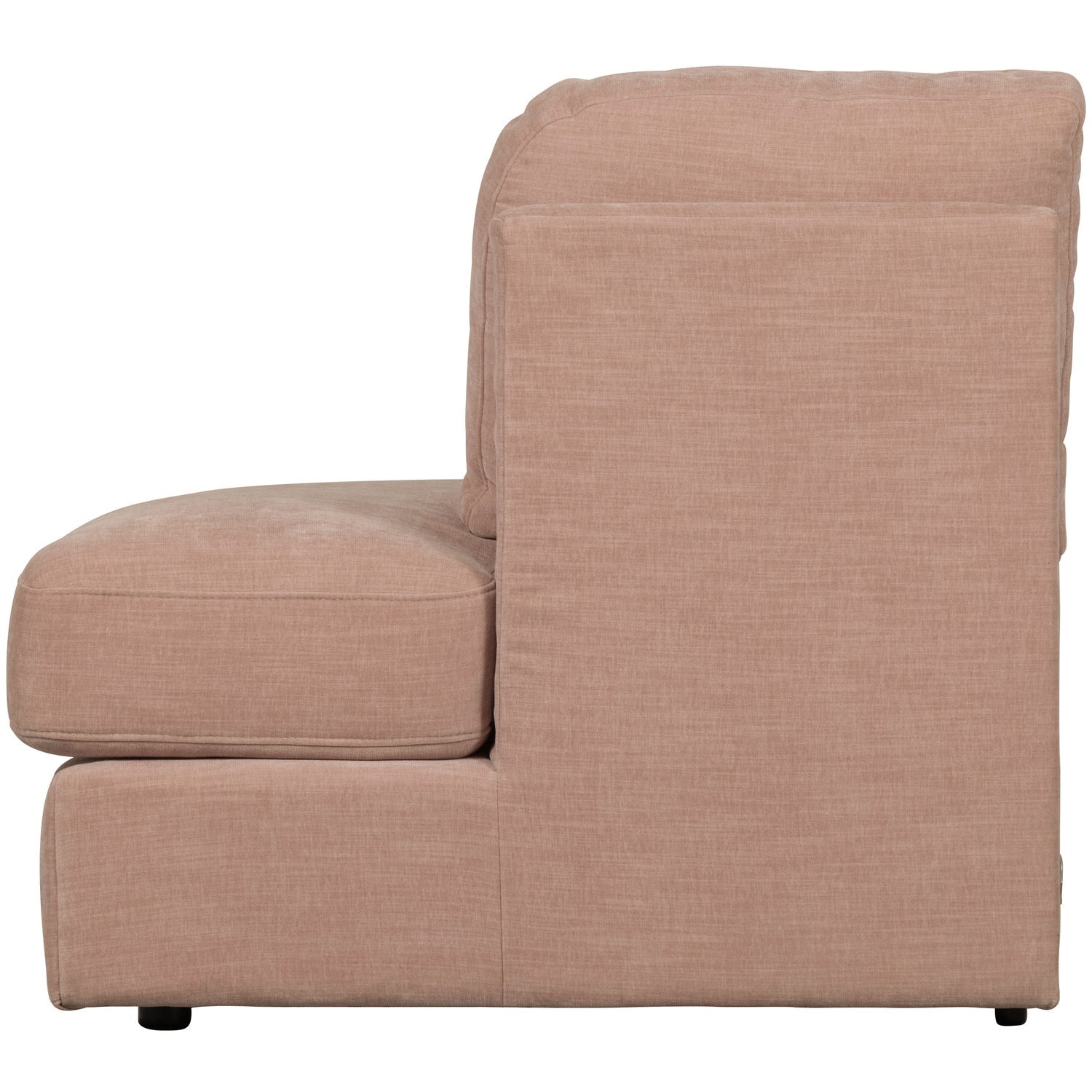 Sofa FAMILY - moduł otwarty prawostronny różowy – styl minimalistyczny