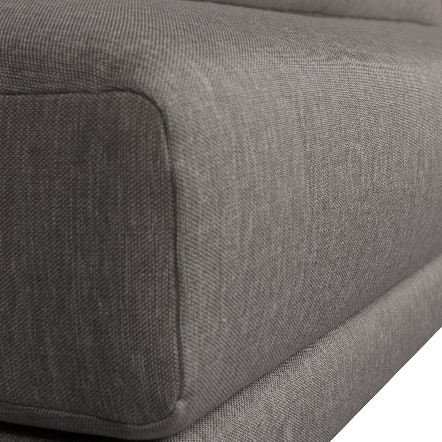Sofa COUPLE DINING BENCH - moduł środkowy szary do salonu – styl japandi