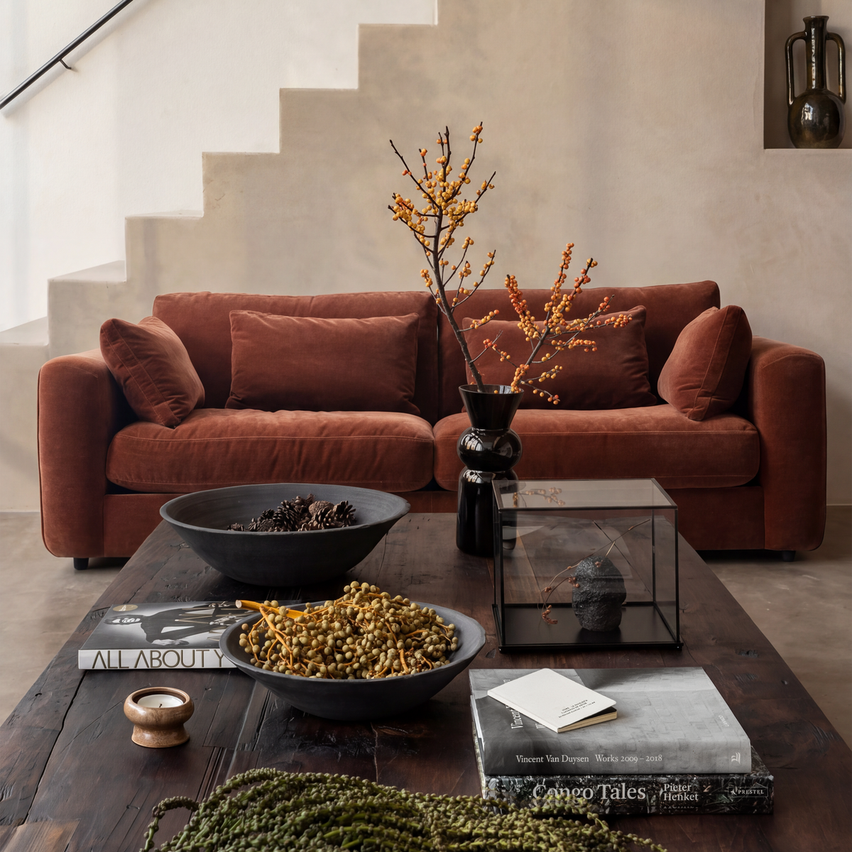 Sofa 3-osobowa CHUNKY szenil brązowy – ujęcie 3