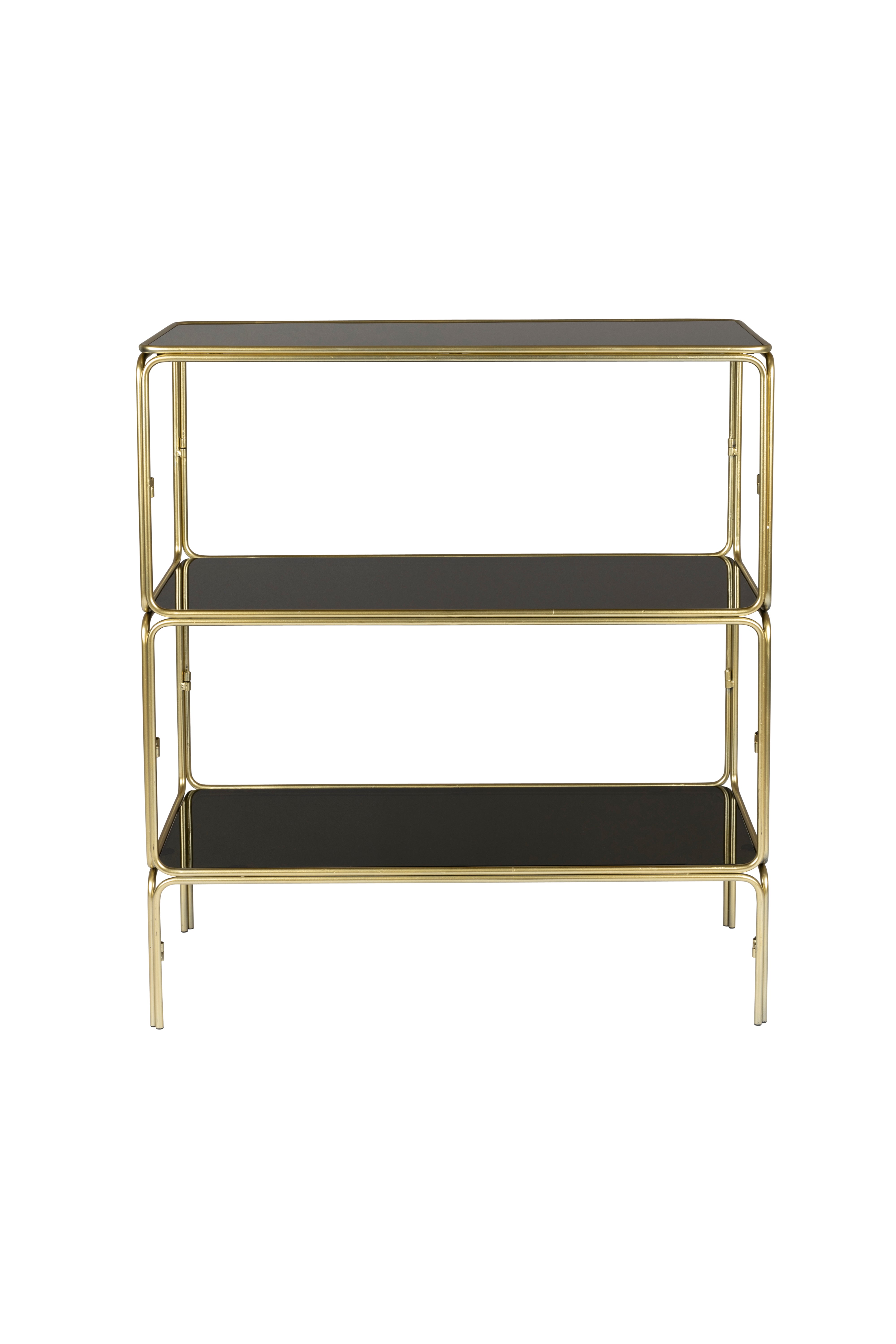 LIAH shelf with glass and gold base