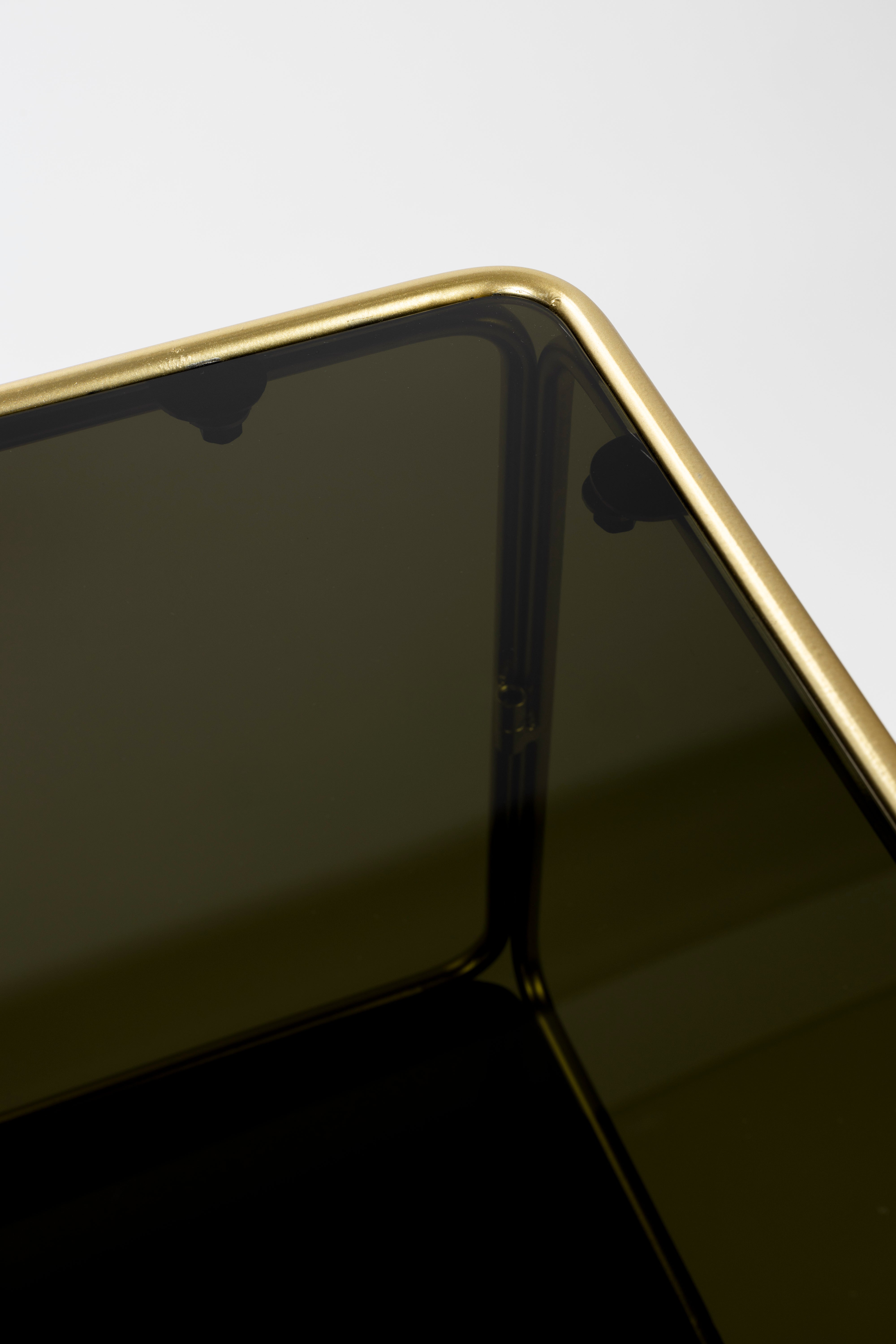 LIAH shelf with glass and gold base