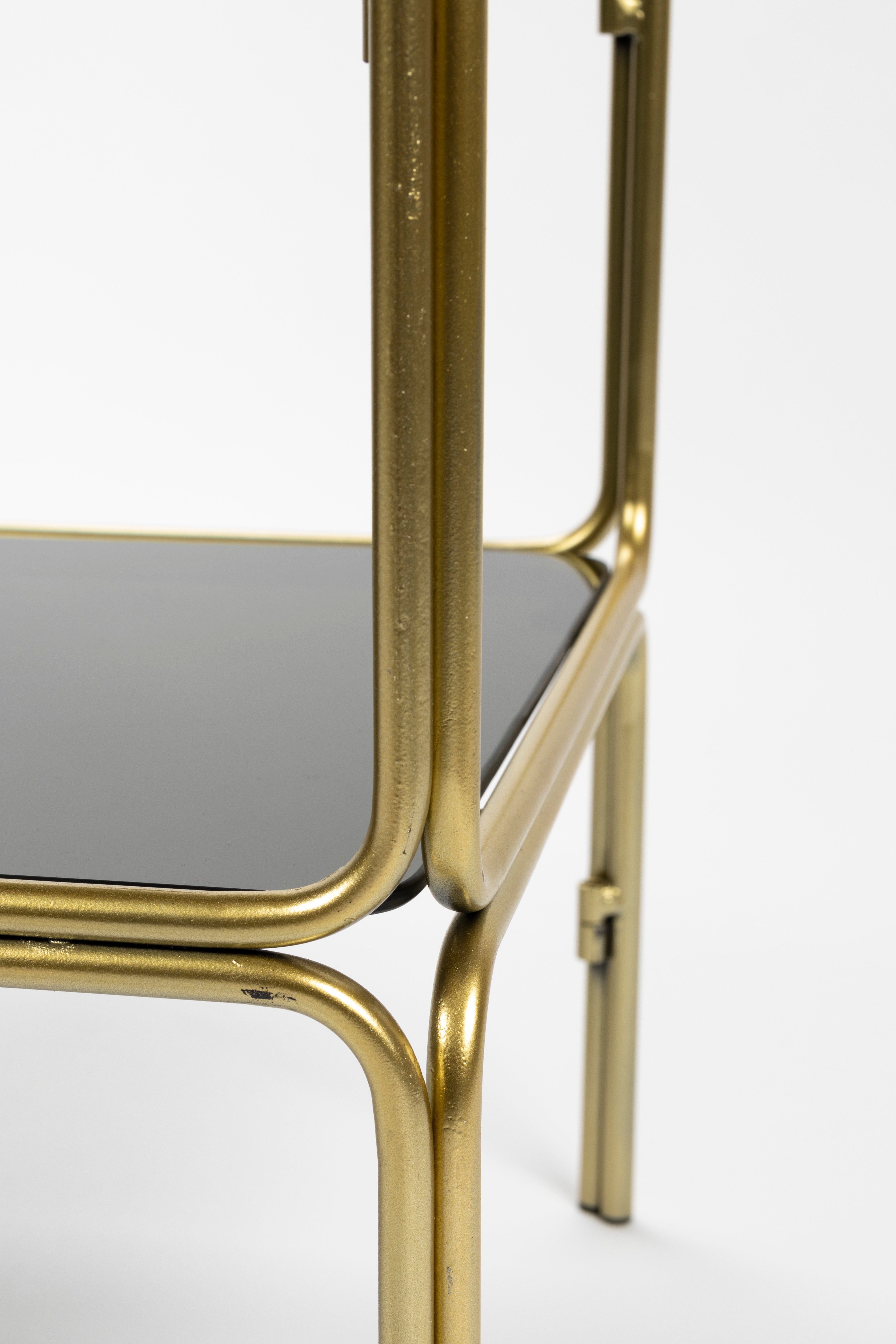 LIAH shelf with glass and gold base