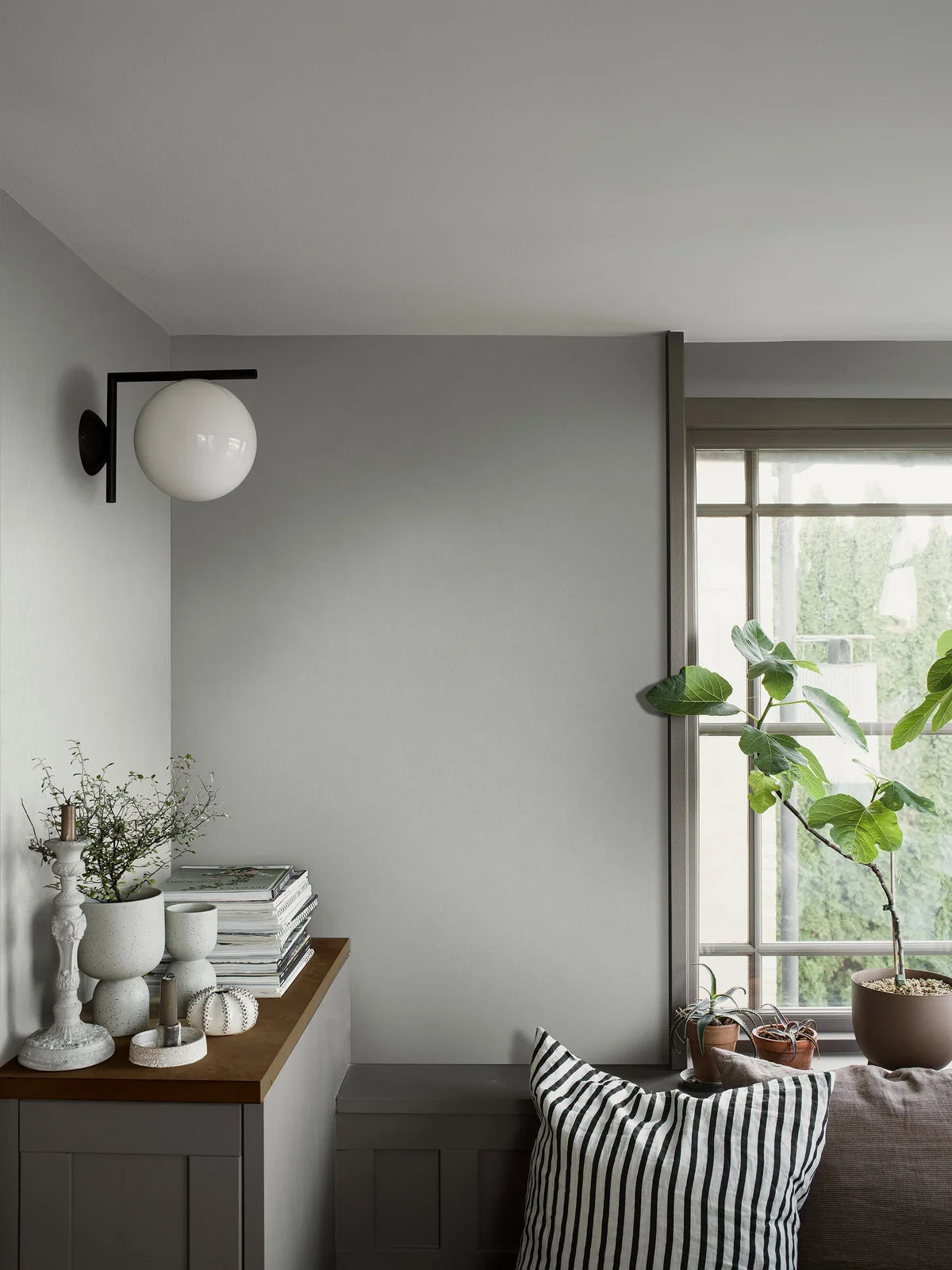 Strukturierte Tapete, die Leinen imitiert - SCHWEDISCHES GRAU