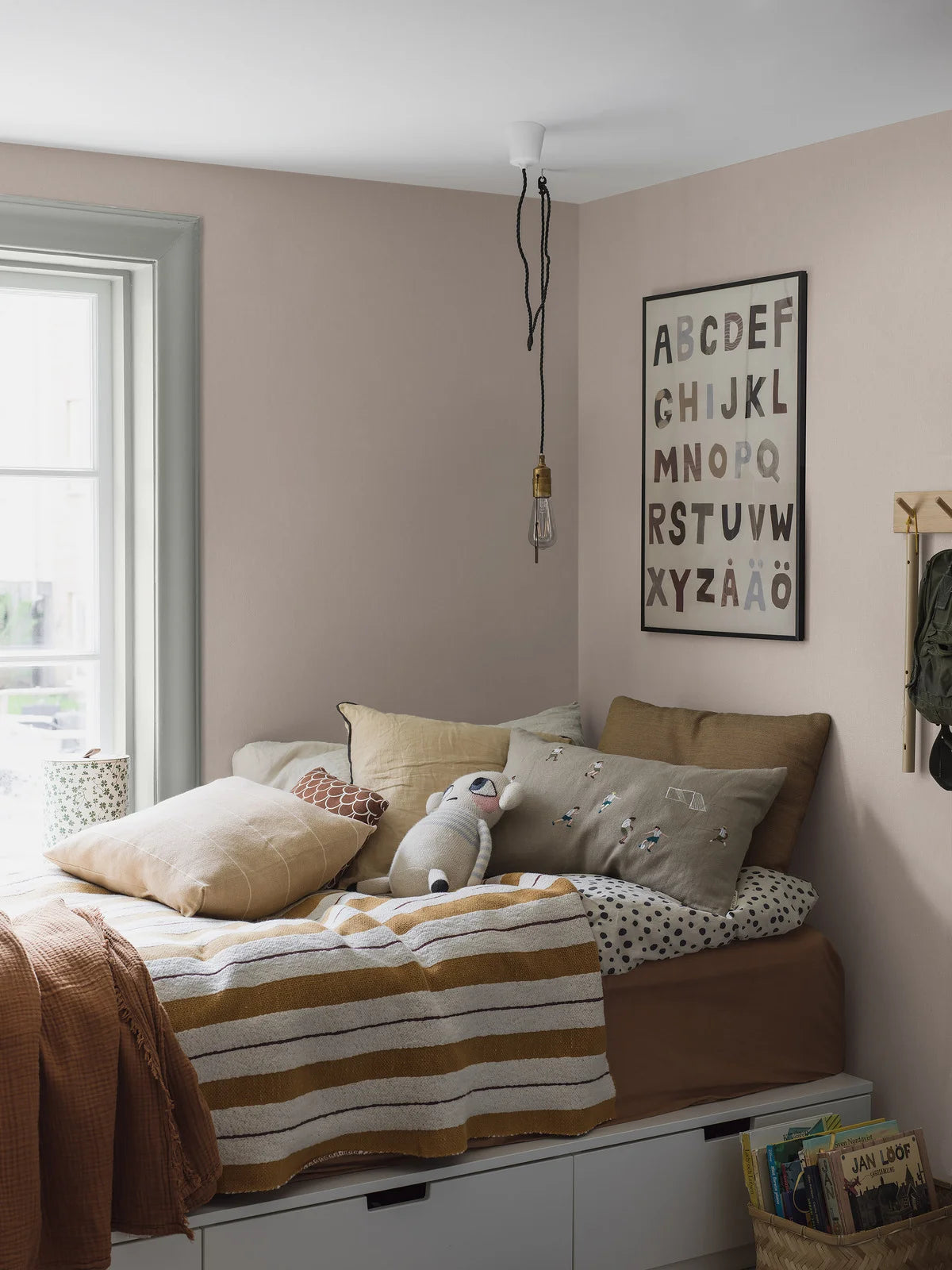 Structuurbehang dat linnen imiteert LINEN - SOFT BLUSH lichtroze