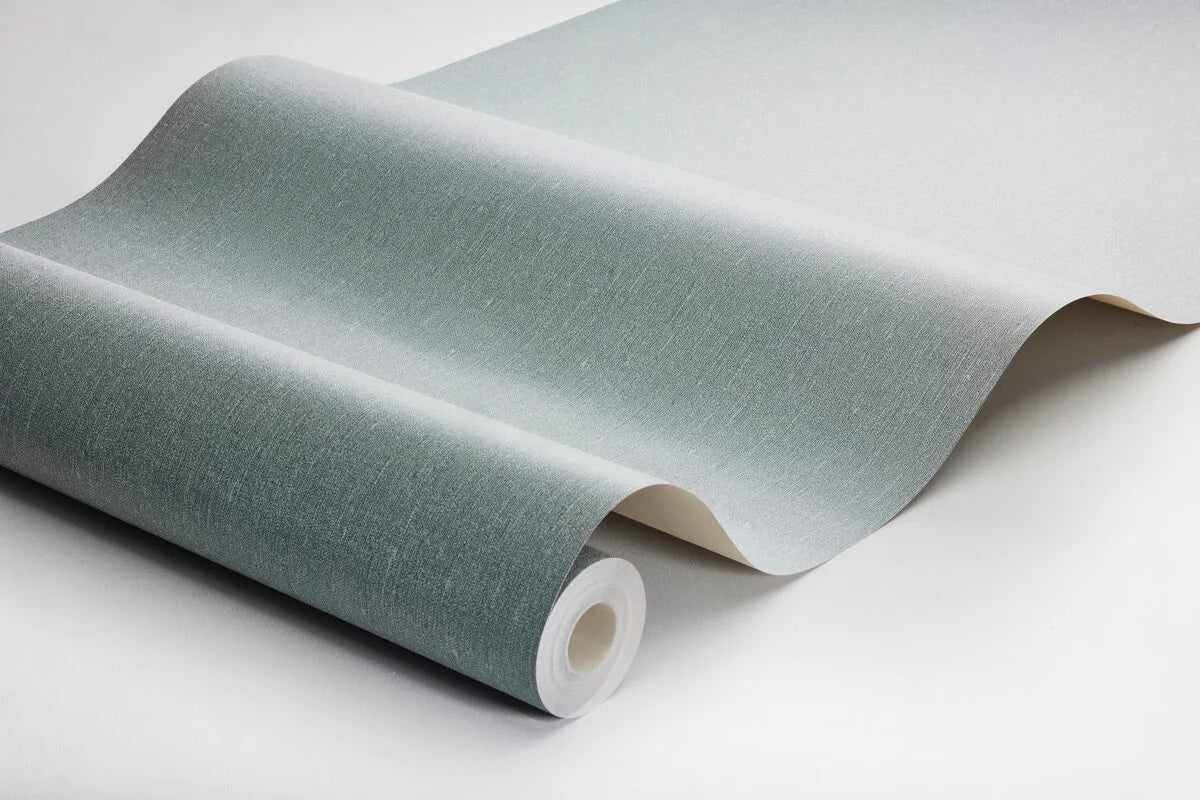 Strukturierte Tapete, die Leinen imitiert LINEN - DUSTY DENIM, gedämpftes Blau
