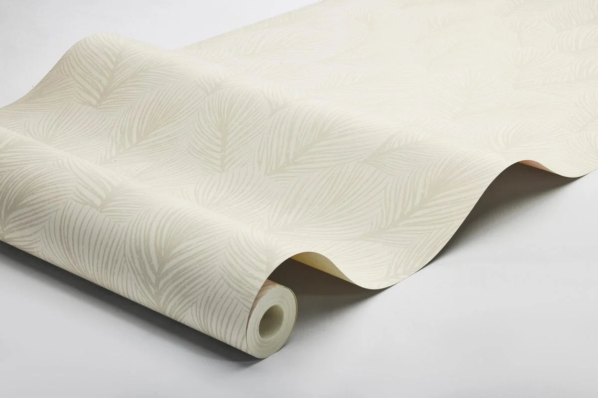 Behang met een plantmotief in dennenboom PINE TREE beige