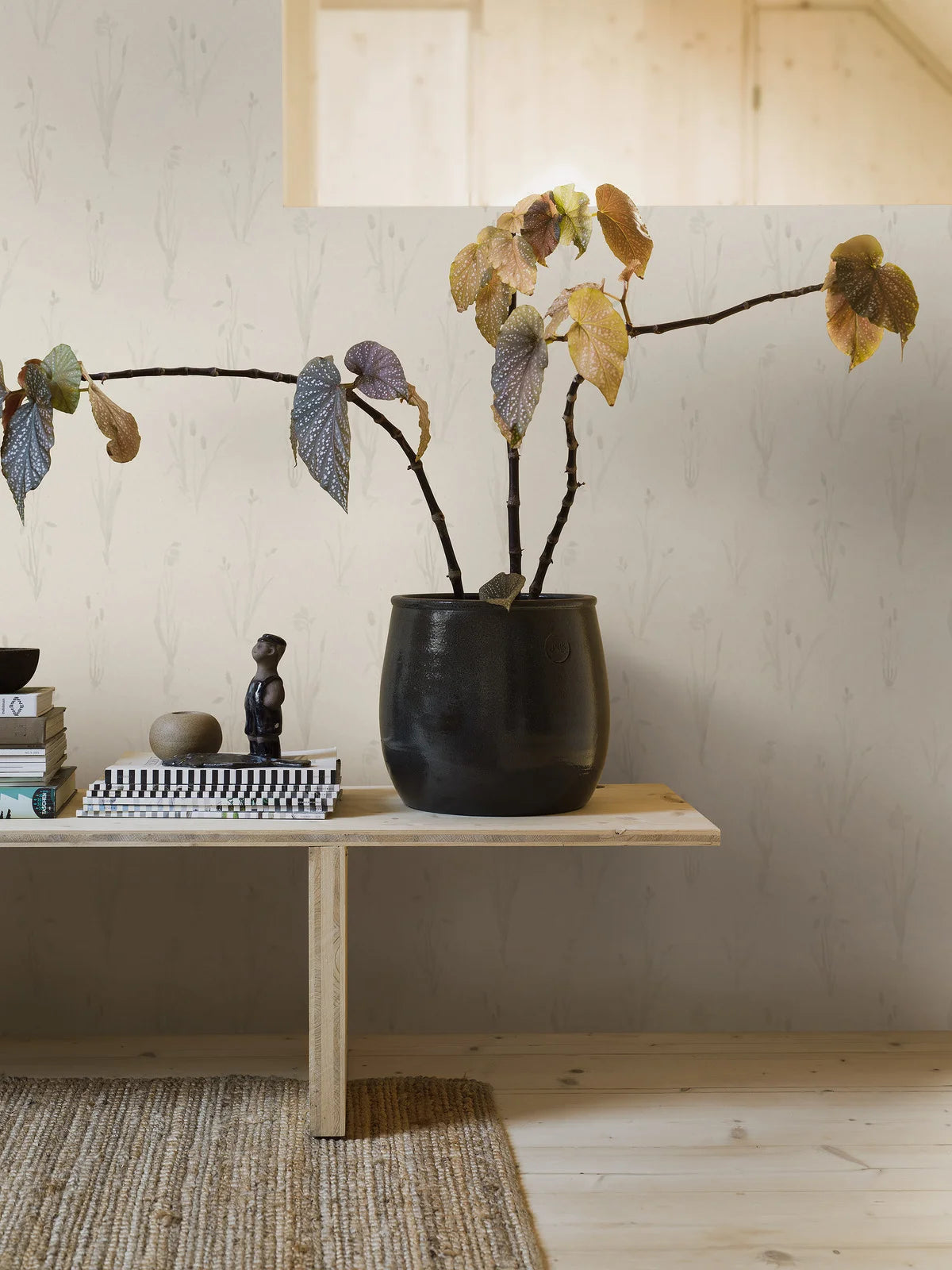 Tapete mit Pflanzenmotiv MOORLAND beige