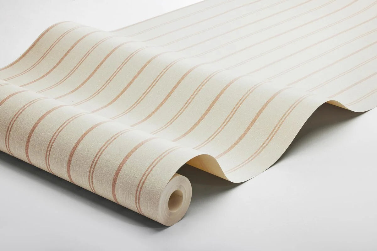 Tapeta w paski WOODLAND STRIPE beżowy na ścianę – Boråstapeter