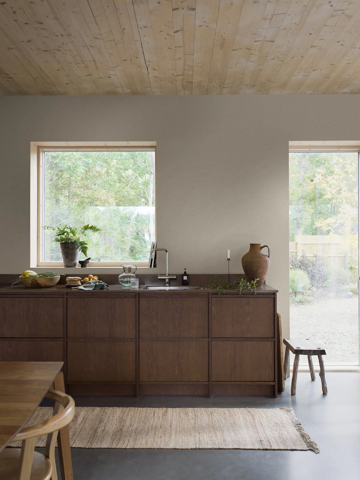 Beige geometrische wandtapijt WILLOWHERB