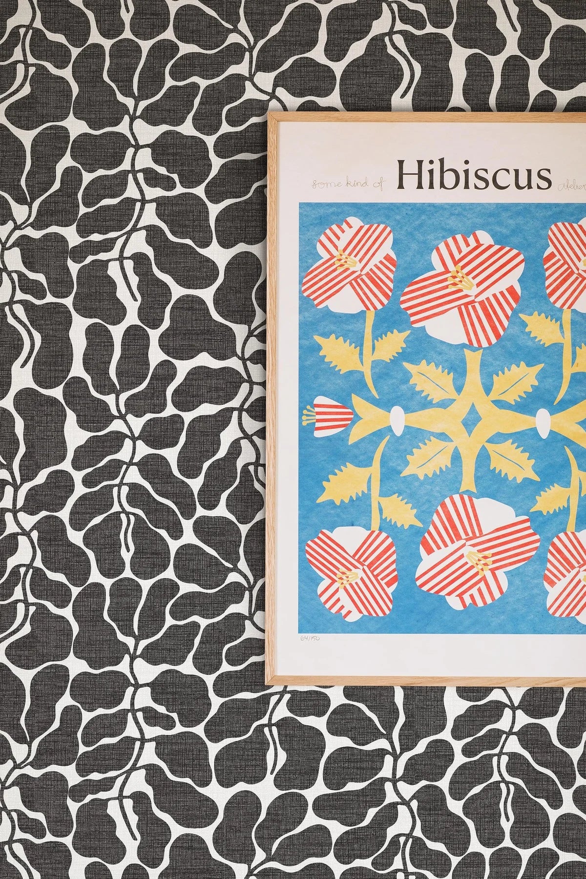 Vlies-Tapete mit pflanzlichem Muster MY SECRET GARDEN schwarz mit weiß