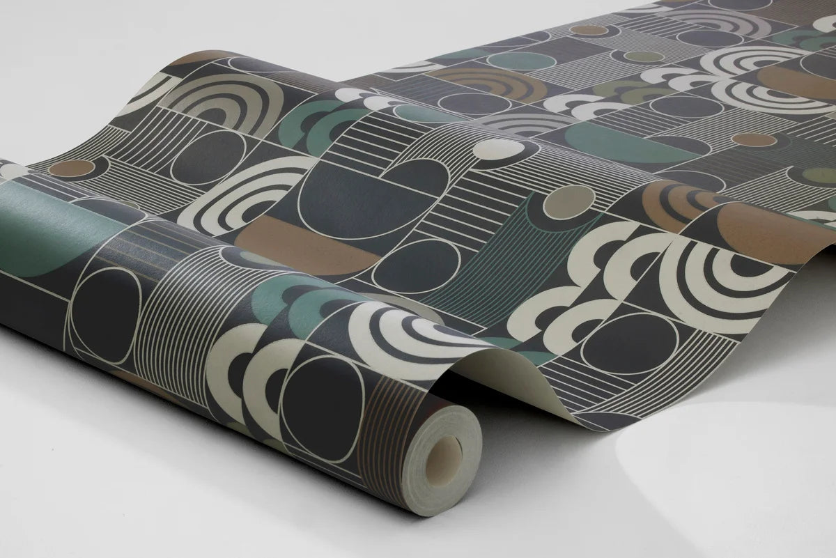 Vlies-Tapete mit geometrischem Muster COSMOPOLITAN schwarz