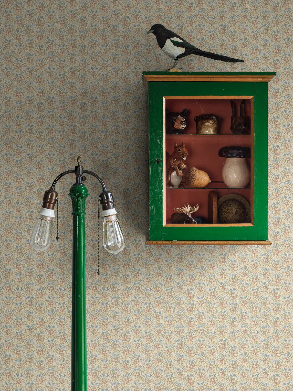 Beige wandtapijt met bloemenmotief BELLA