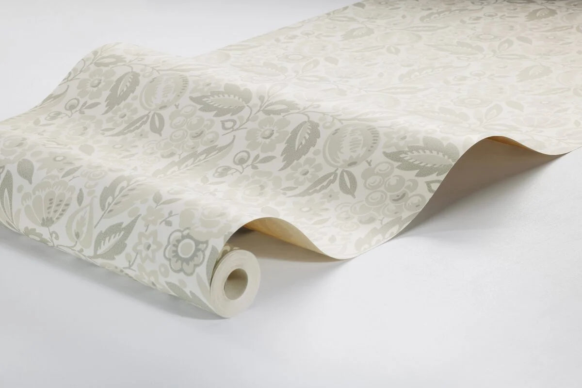 Tapete mit pflanzlichem Blumenmotiv ELISE beige