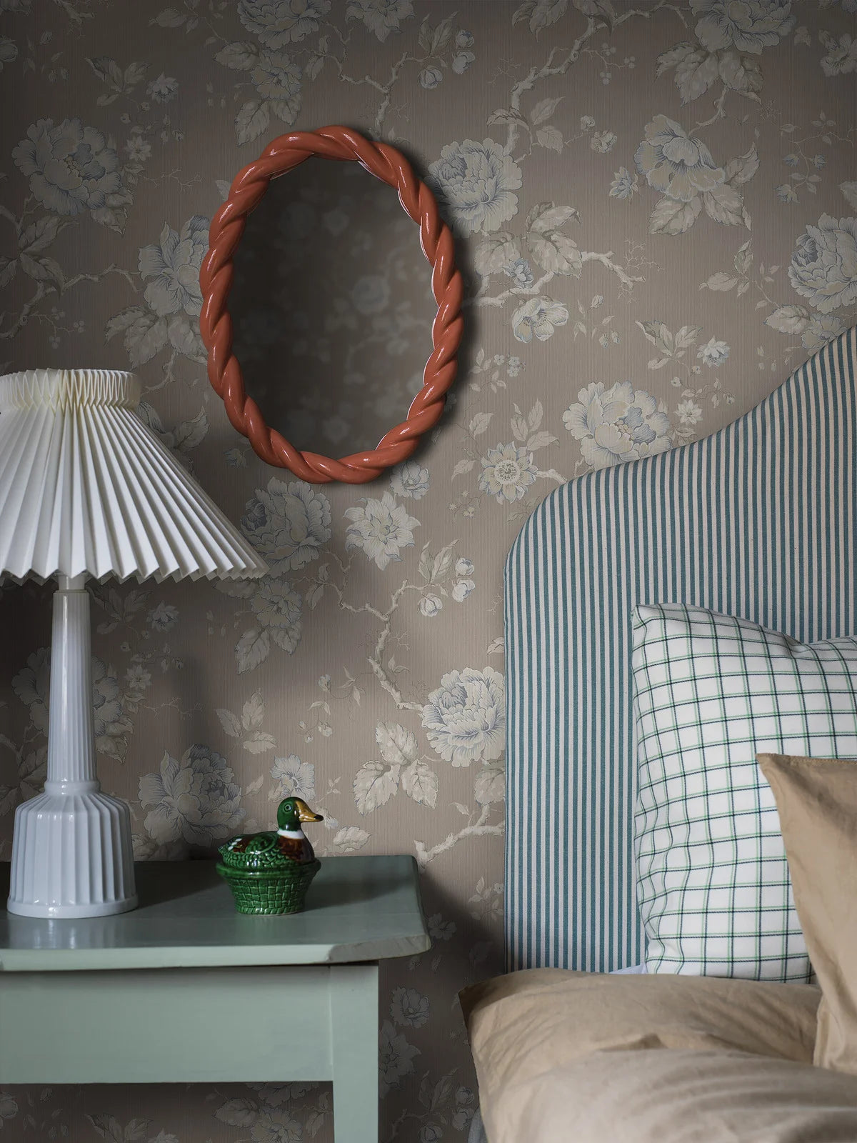 Tapete mit Pflanzenmotiv ROSENTRAD hellbraun