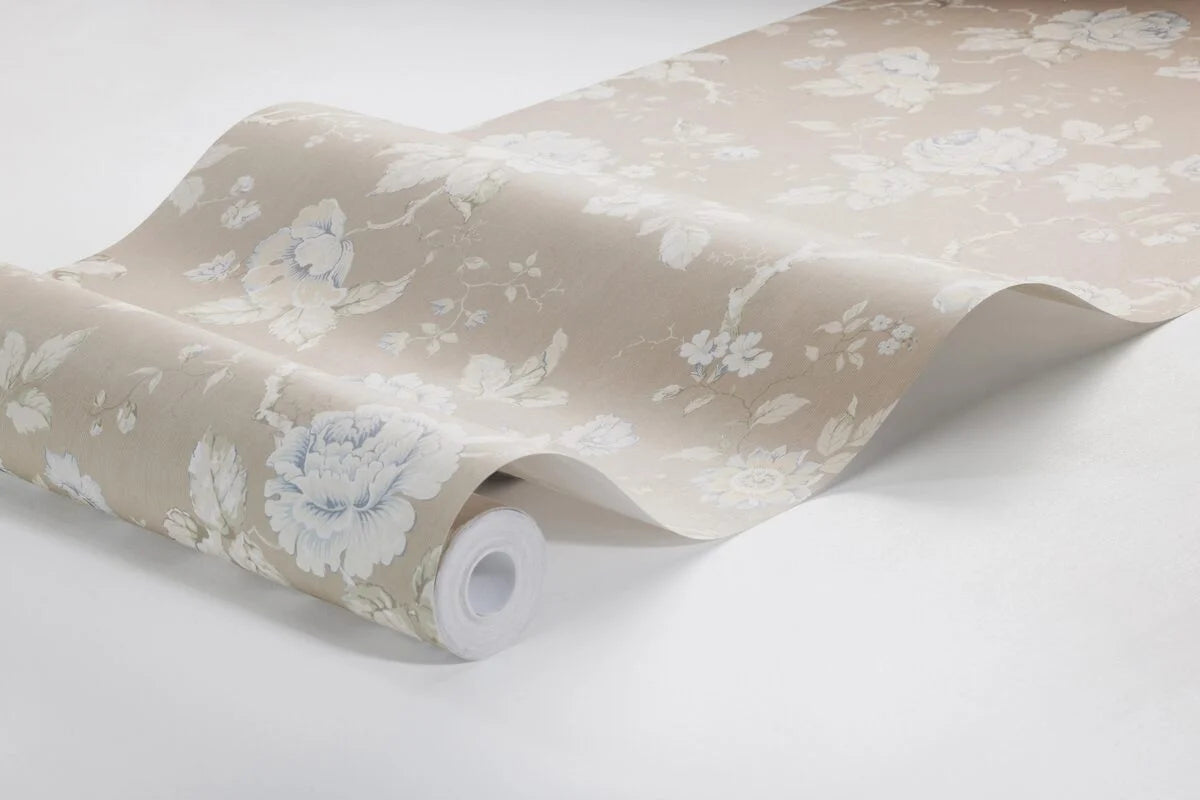 Tapete mit Pflanzenmotiv ROSENTRAD hellbraun