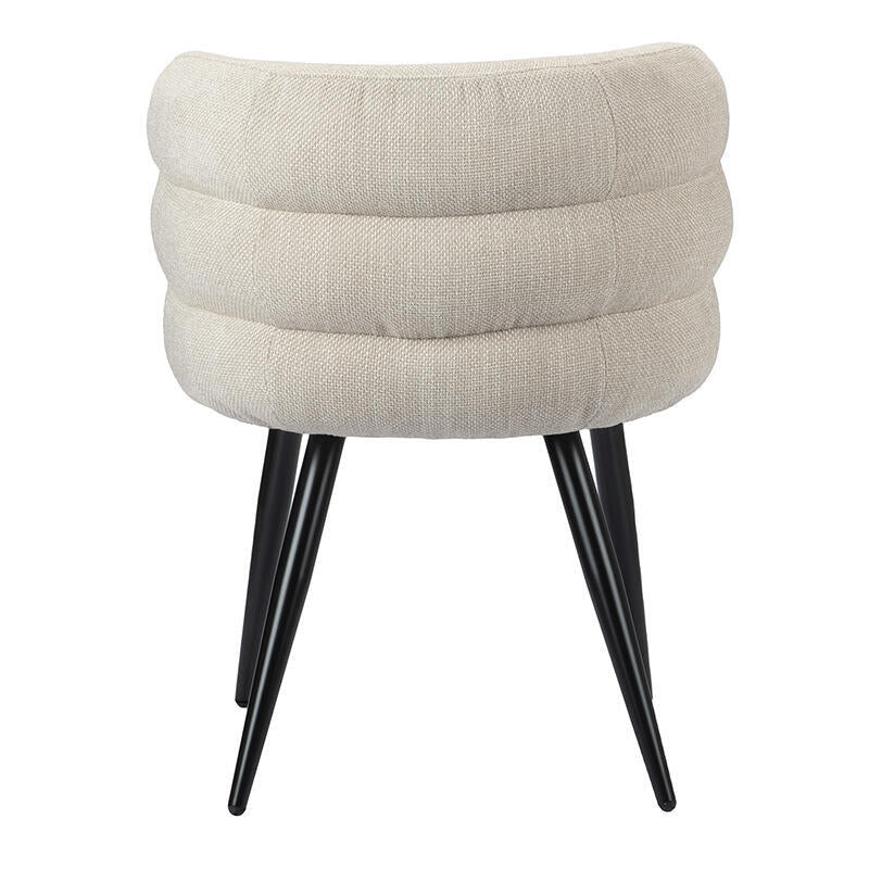 CLOUD stoel lichtbeige met zwarte basis