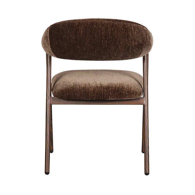 Stuhl SCANDI braun mit dunklem Holzgestell